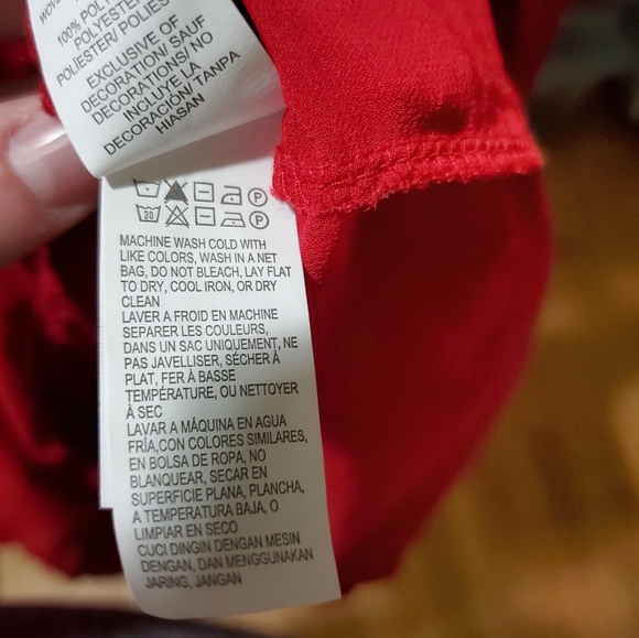 Lucky Brand Red Lace Mix Sweater Size 2X - Picture 7 of 7